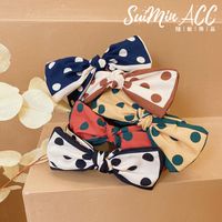 Korean Fashion Polka-dot Big Bowknot Wide-brimmed Hair Fashion Hair Bundle Simple Wash Hair Accessories Nihaojewelry main image 1