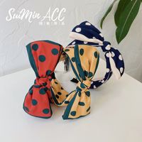 Korean Fashion Polka-dot Big Bowknot Wide-brimmed Hair Fashion Hair Bundle Simple Wash Hair Accessories Nihaojewelry main image 5