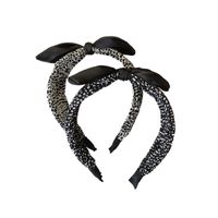 Korean Leopard Print Folds Bowknot Hair Band New Fashion Wide Brim Headband   Wholesale Nihaojewelry main image 6