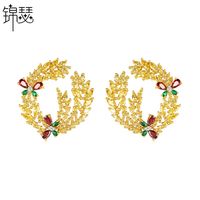 Fashion Korean New Creative Lady Copper Inlaid Zirconium Earrings Wholesale Nihaojewelry main image 1