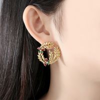 Fashion Korean New Creative Lady Copper Inlaid Zirconium Earrings Wholesale Nihaojewelry main image 3