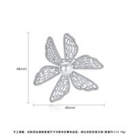 Korean Fashion Micro-inlaid Zircon Flower Pearl Brooch Wholesale Nihaojewelry main image 6