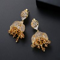 New Creative Tassel Pearl Pendant Bell Earrings Ethnic Earrings Wholesale Nihaojewelry main image 4