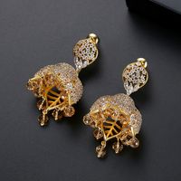 Jinse Luo Ohrringe Europäische Und Amerikanische Grenz Überschreitende Neue Kreative Quasten Perlen Anhänger Glocken Ohrringe Ethnische Ohrringe main image 5