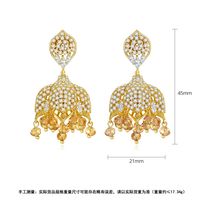 New Creative Tassel Pearl Pendant Bell Earrings Ethnic Earrings Wholesale Nihaojewelry main image 6