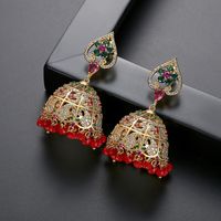 Stud Earrings Color Hollow Ethnic Style Lady Copper Inlaid Zirconium Tassel Earrings Wholesale Nihaojewelry main image 3