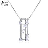 Fashion Korean Creative New Copper Inlaid Zirconium Pendant  Necklace Wholesale Nihaojewelry main image 1