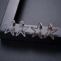 Korean Copper Inlaid Zircon Earrings Fashion One-piece Hair Earrings Wholesale Nihaojewelry main image 5
