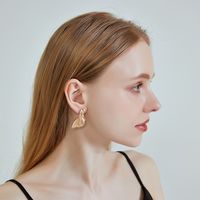 Fashion New Earrings S925 Silver Needle Alloy Ear Accessories Geometric Shaped Fold Irregular Earrings Nihaojewelry main image 3