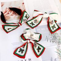 Korean Kitty Big Bow Hair Band Retro Silk Hairpin Stripe Printing Headband Wholesale Nihaojewelry main image 1