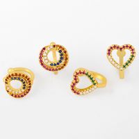 New Love Earrings Ear Bone Clip Diamond Rainbow Ear Clip Without Pierced Earrings Wholesale Nihaojewelry main image 1