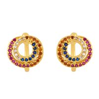 New Love Earrings Ear Bone Clip Diamond Rainbow Ear Clip Without Pierced Earrings Wholesale Nihaojewelry main image 3