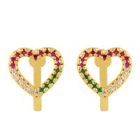 New Love Earrings Ear Bone Clip Diamond Rainbow Ear Clip Without Pierced Earrings Wholesale Nihaojewelry main image 4