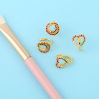 New Love Earrings Ear Bone Clip Diamond Rainbow Ear Clip Without Pierced Earrings Wholesale Nihaojewelry main image 5