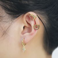 New Love Earrings Ear Bone Clip Diamond Rainbow Ear Clip Without Pierced Earrings Wholesale Nihaojewelry main image 6