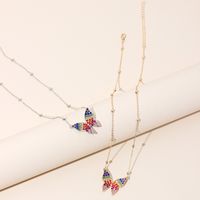 Fashion Simple Butterfly Pendant Necklace Korean Super Fairy Diamond Exquisite Women's Clavicle Chain Nihaojewelry main image 6