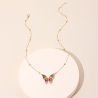 Fashion Simple Butterfly Pendant Necklace Korean Super Fairy Diamond Exquisite Women's Clavicle Chain Nihaojewelry main image 5