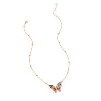 Moda Simple Mariposa Colgante Collar Coreano Super Hada Diamante Exquisita Cadena De Clavícula De Mujer Nihaojewelry main image 3