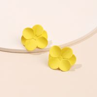 Korea's Style Candy Color Ear Accessories Fashion Flower Earrings Wild Color Small Petal Earrings For Women Nihaojewelry main image 6