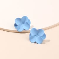 Korea's Style Candy Color Ear Accessories Fashion Flower Earrings Wild Color Small Petal Earrings For Women Nihaojewelry main image 4
