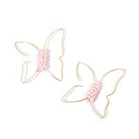 Fashion Hot Sale Simple  Line Butterfly Rice Bead Earrings  For Women Nihaojewelry main image 5