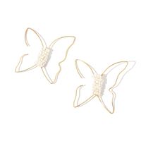 Mode Vente Chaude Simple Ligne Papillon Boucles D&#39;oreilles De Perles De Riz Pour Les Femmes Nihaojewelry main image 3
