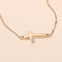 Fashion Women's Necklace Simple Cross Pendant Necklace Punk Short Clavicle Chain Nihaojewelry main image 4