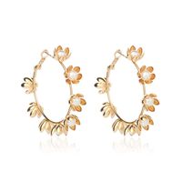 New Exquisite Wreath Metal Earrings Fashion Pearl Flower Earrings Wholesale Nihaojewelry main image 5