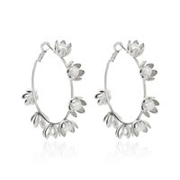 New Exquisite Wreath Metal Earrings Fashion Pearl Flower Earrings Wholesale Nihaojewelry main image 6