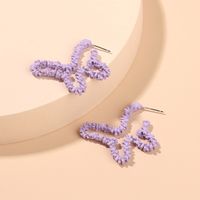 New Trendy Hollow Purple Butterfly Earrings Sweet Dreamy Taro Purple Retro Earrings Wholesale Nihaojewelry main image 3