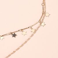 Korean Fashion Starfish Pendant Choker Copper Necklace Double Beautiful Wind Star Clavicle Necklace For Women Nihaojewelry main image 4