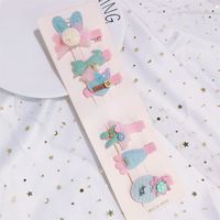 Korean Hot Sale Set Hairpin Cute Side Clip Flower Duckbill Clip Cartoon Fashion Bangs Clip Wholesale Nihaojewelry sku image 4