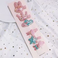 Korean Hot Sale Set Hairpin Cute Side Clip Flower Duckbill Clip Cartoon Fashion Bangs Clip Wholesale Nihaojewelry sku image 6