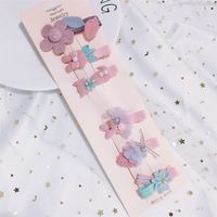 Korean Hot Sale Set Hairpin Cute Side Clip Flower Duckbill Clip Cartoon Fashion Bangs Clip Wholesale Nihaojewelry sku image 5