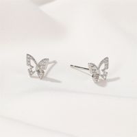 New Hollow Butterfly Earrings Diamond  Earrings Trend Earrings Wholesale Nihaojewelry sku image 2