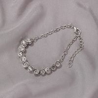 Korean Classic Crystal Bracelet Simple Round Zircon Bracelet Jewelry Wholesale Nihaojewelry sku image 2