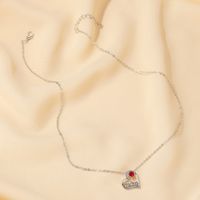 Mode Vente Chaude Lettre D&#39;amour Collier Simple Collier En Forme De Coeur Pendentif Cadeau Pour La Fête Des Mères Nihaojewelry sku image 1