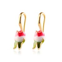Spring And Summer New Earrings Retro Tulip Earrings Vitality Girl Flower Earrings Wholesale Nihaojewelry sku image 1