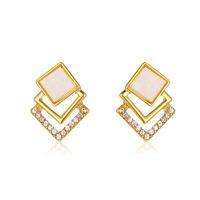S925 Silver Needle Simple Geometric Opal Earrings Sweet Tassel Hypoallergenic Earrings Wholesale Nihaojewelry sku image 3