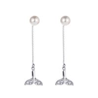 S925 Silver Needle Simple Geometric Opal Earrings Sweet Tassel Hypoallergenic Earrings Wholesale Nihaojewelry sku image 2