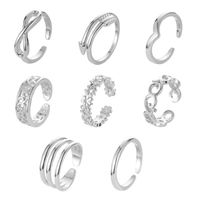Hot Sale Sexy Carved 8-piece Foot Ring Simple Opening Adjustable Foot Ring Set Wholesale Nihaojewelry sku image 2