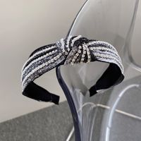 Korean Fashion Rhinestone Retro Baroque Headband Chain Knotted Hair Bundle Wholesale Nihaojewelry sku image 1