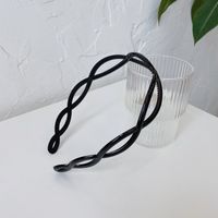 Simple Fashion Headband Wave Plastic Hollow Headband Non-slip Headband Double Cross Resin Wholesale Nihaojewelry sku image 2