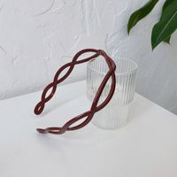 Simple Fashion Headband Wave Plastic Hollow Headband Non-slip Headband Double Cross Resin Wholesale Nihaojewelry sku image 3