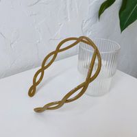 Simple Fashion Headband Wave Plastic Hollow Headband Non-slip Headband Double Cross Resin Wholesale Nihaojewelry sku image 5