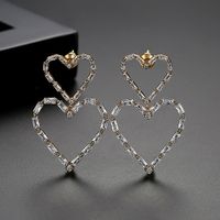 Heart-shaped Earrings Fashion Korean New Style Ladies Love Popular Banquet Earrings Gift Wholesale Nihaojewelry sku image 2