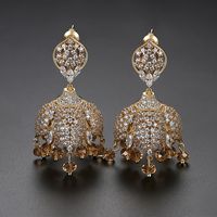 New Creative Tassel Pearl Pendant Bell Earrings Ethnic Earrings Wholesale Nihaojewelry sku image 1