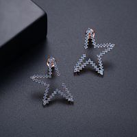 Korean Copper Inlaid Zircon Earrings Fashion One-piece Hair Earrings Wholesale Nihaojewelry sku image 3