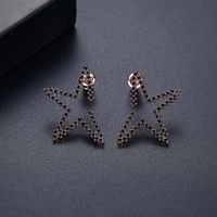Korean Copper Inlaid Zircon Earrings Fashion One-piece Hair Earrings Wholesale Nihaojewelry sku image 4