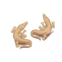New 925 Silver Needle Earrings Crocodile Pattern Earrings Exaggerated Crocodile Earrings Wholesale Nihaojewelry sku image 2